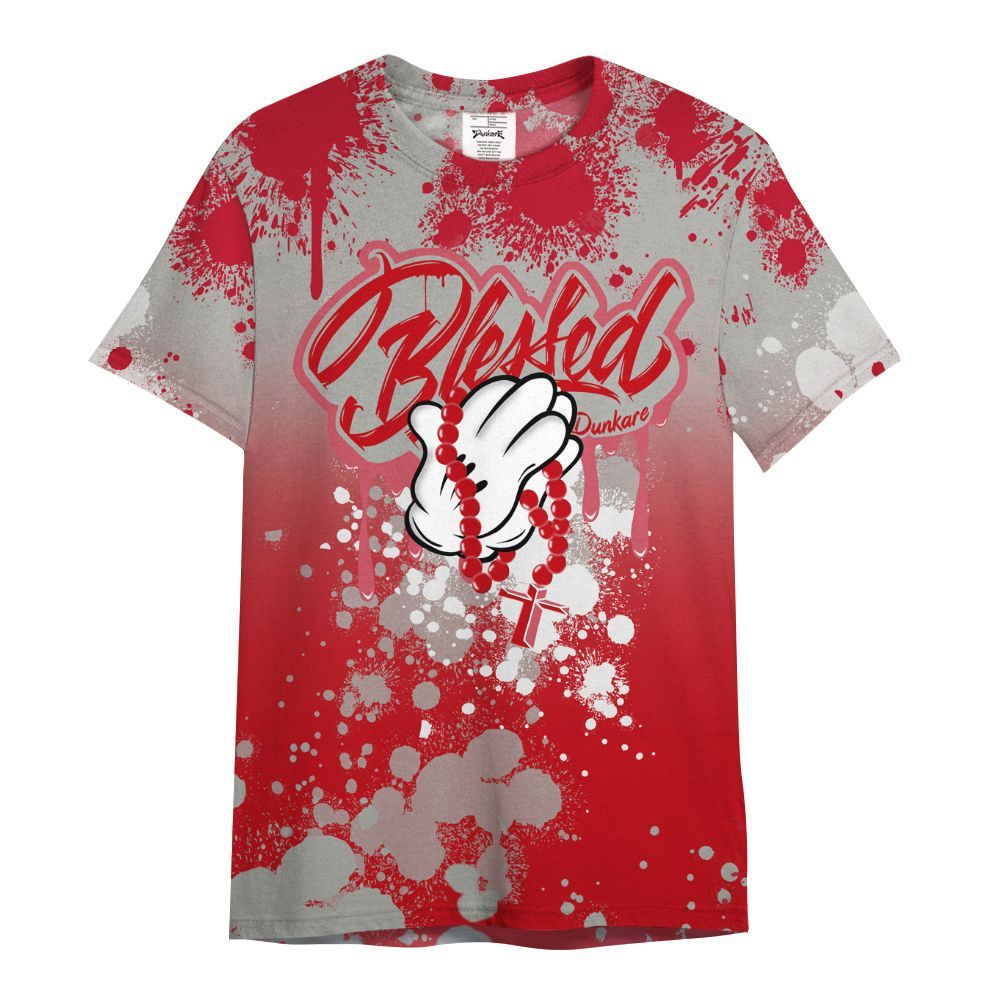 Shirt To Match Air Griffey Max Gray Reds 1s - God Blessed Ink Drip All Over Print
