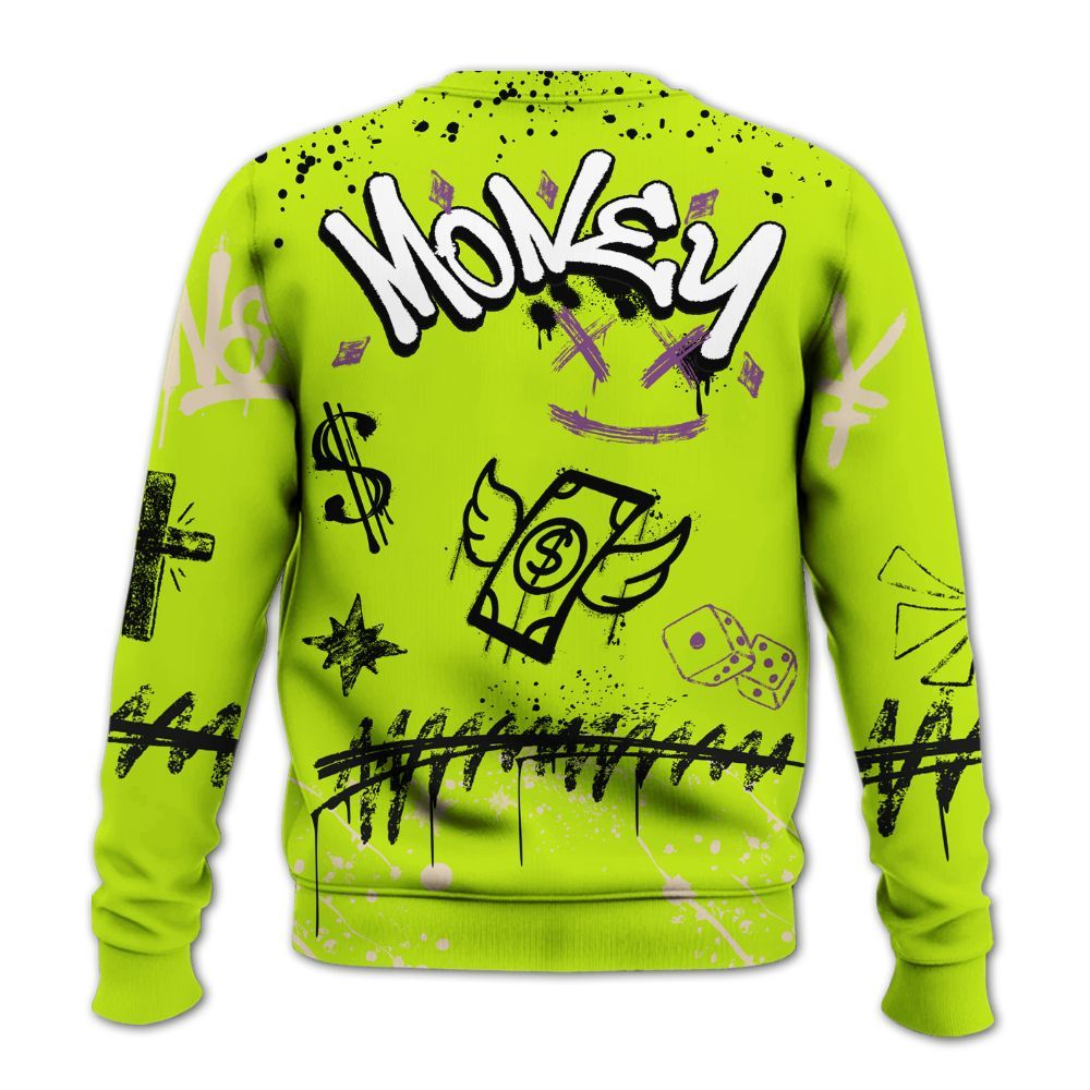 Sweatshirt To Match GS Black Barely Volt 11s - Everybody Paid In Full Crayon All Over Print