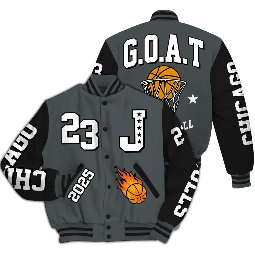 Varsity Jacket To Match Black RM Nigel Sylvester 4s - Chicago 23 Basketball All Over Print