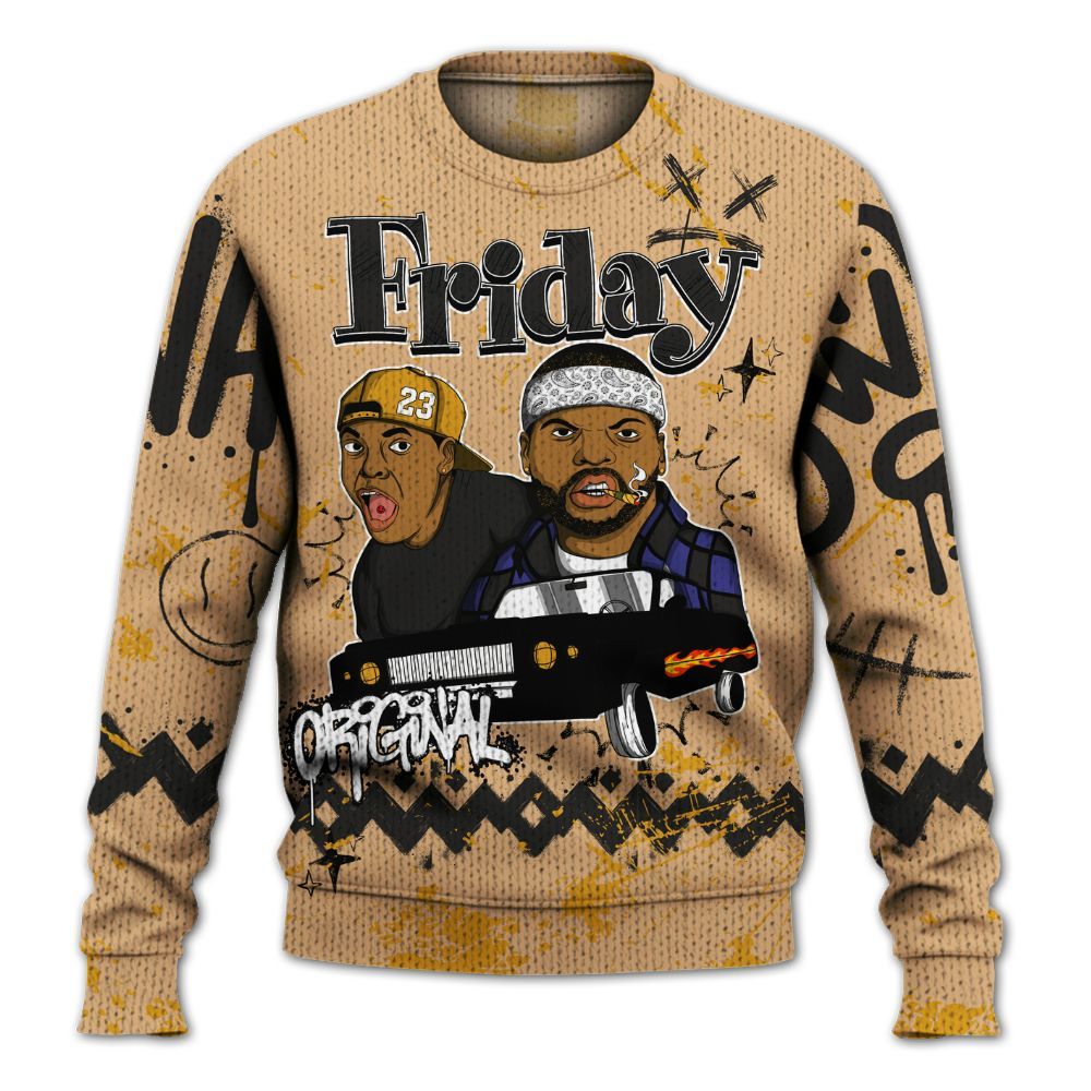 Knitted Sweater To Match SE Afrobeats 7s - Friday Sneaker Crayon