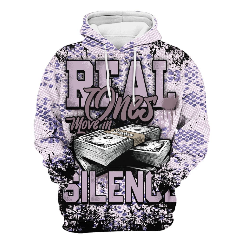 Hoodie To Match Air Force 1 Low Purple Snake - Move In Silence Money Street Retro All Over Print
