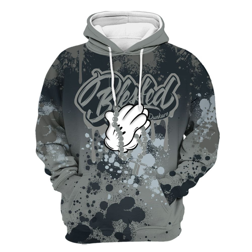 Hoodie To Match Retro Georgetown 6s - God Blessed Ink Drip All Over Print