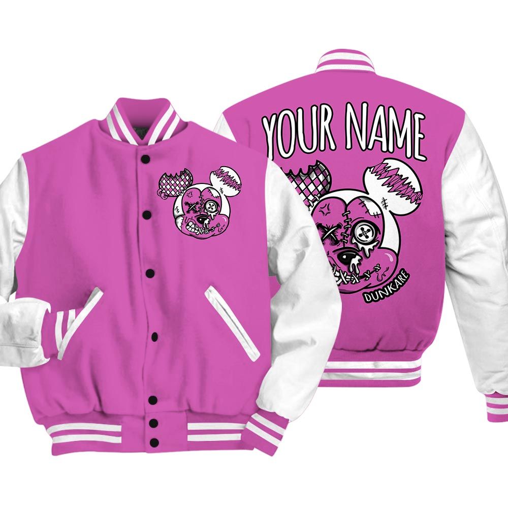Varsity Jacket To Match Varsity Streetwear Custom Name Kream Drip, Hyper Violet 4s T-Shirt, Sneaker Hyper Violet 4s Baseball Varsity Jacket 1604 NCT