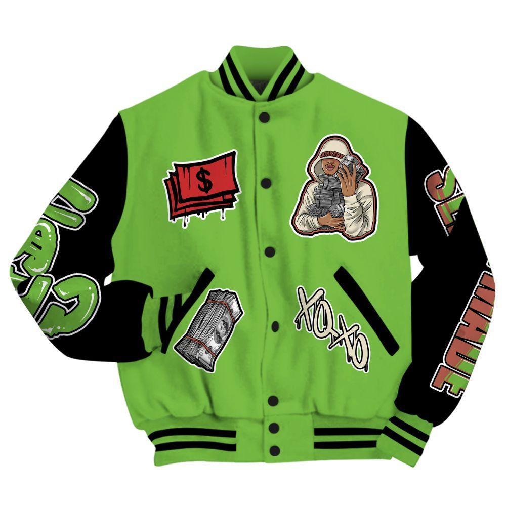 Varsity Jacket To Match Air Max Waffle SP Action Green - Selfmade Unique All Over Print