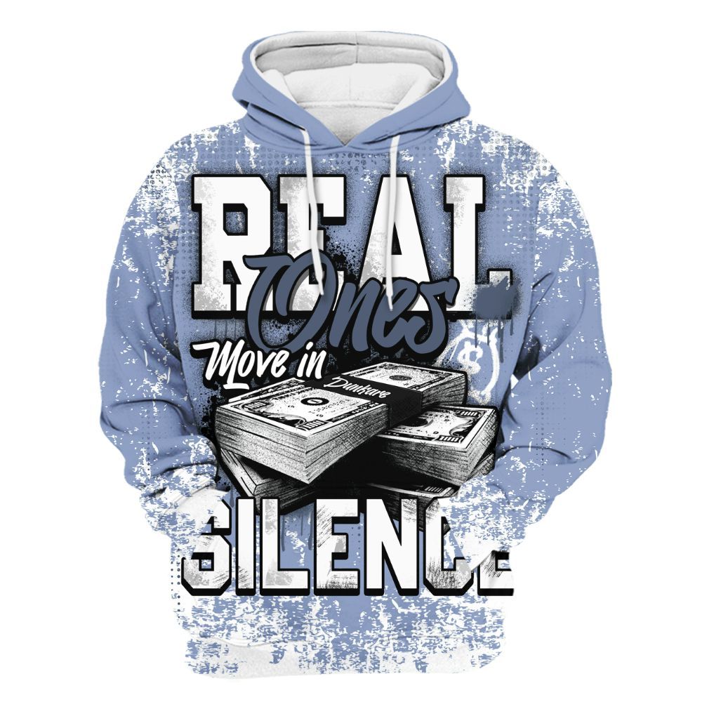 Hoodie To Match Retro Blue Grey 13s - Move In Silence Money Street Retro All Over Print