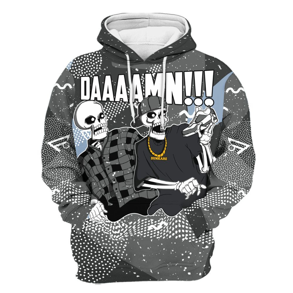 Hoodie To Match Reverse Black White 6s - Graphic Meme Damnn All Over Print