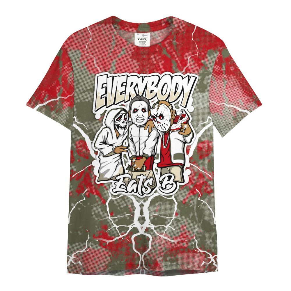 Shirt To Match Low OG Medium Olive 1s - Everybody Eatin B Graphic Halloween All Over Print