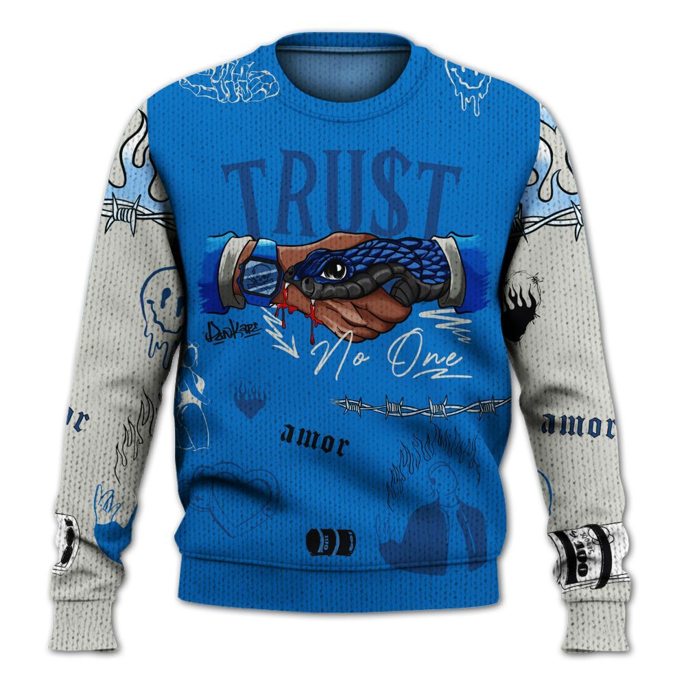 Knitted Sweater To Match Blueberry 12s - Snake Trust No One