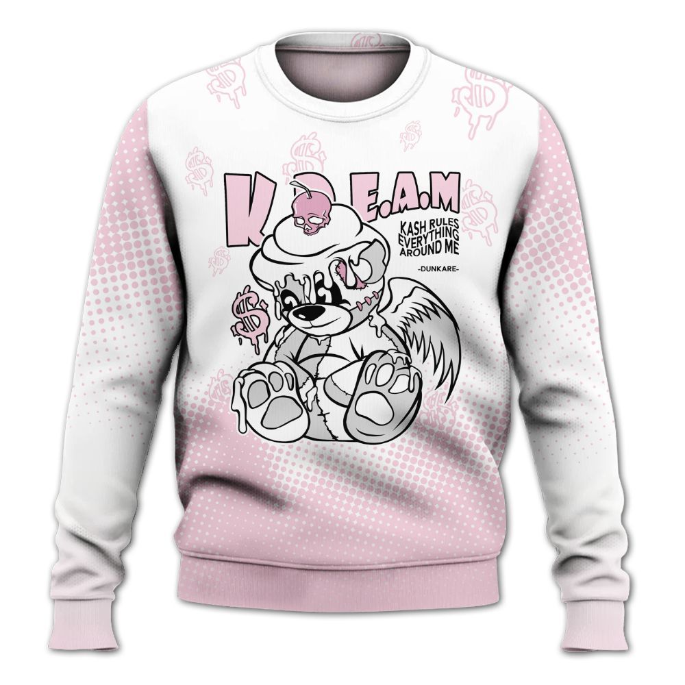 Sweatshirt To Match Orchid 4s - Loot Bear Unique Drip All Over Print