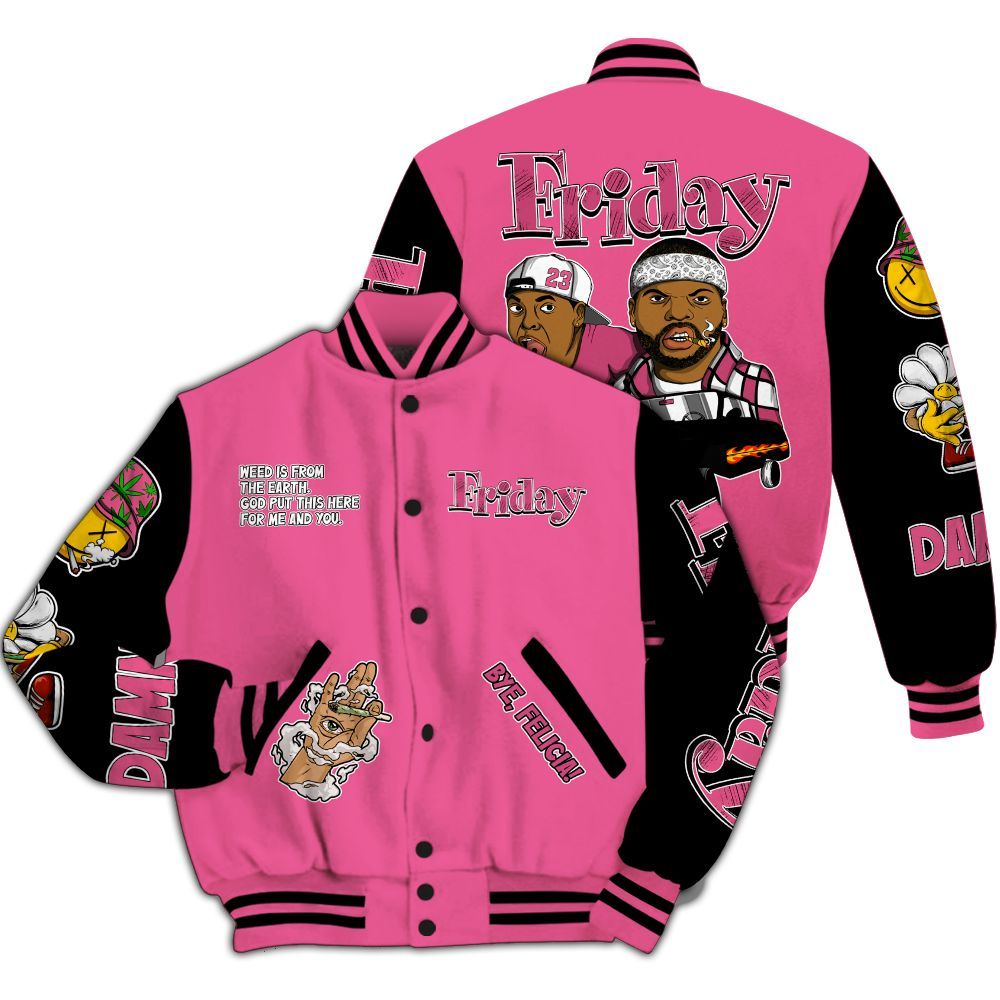Varsity Jacket To Match Air Max SNDR Hyper Pink - Friday Sneaker Stress Style All Over Print