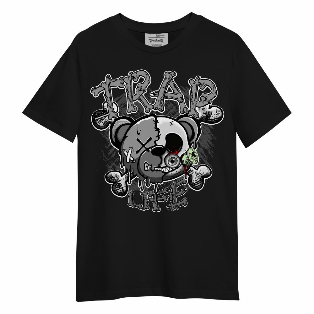 Shirt To Match Black Wolf Grey 12s - Trap Bear Skull Unisex Shirt