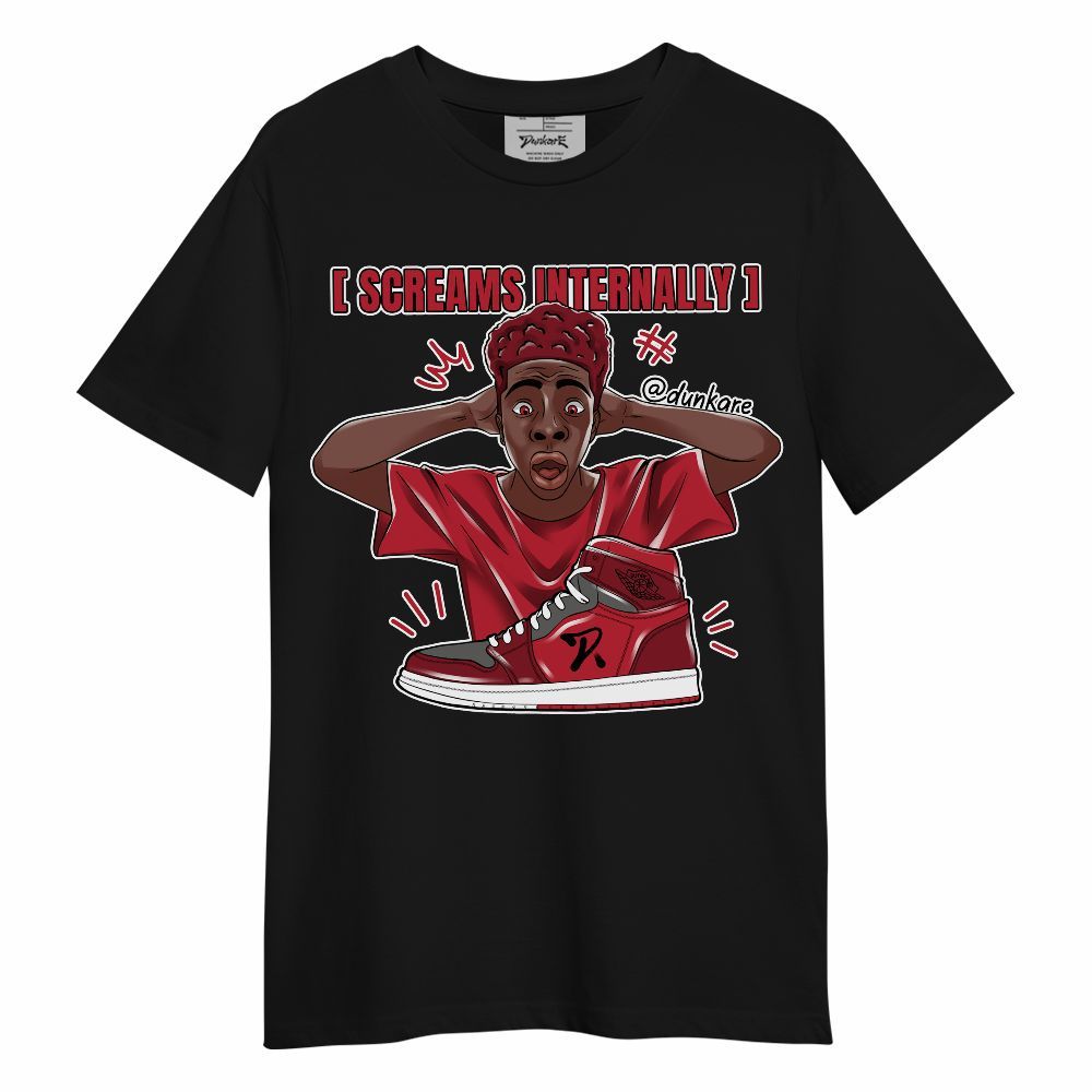 Shirt To Match Red Flint 13s - Scream Internally Unisex Shirt