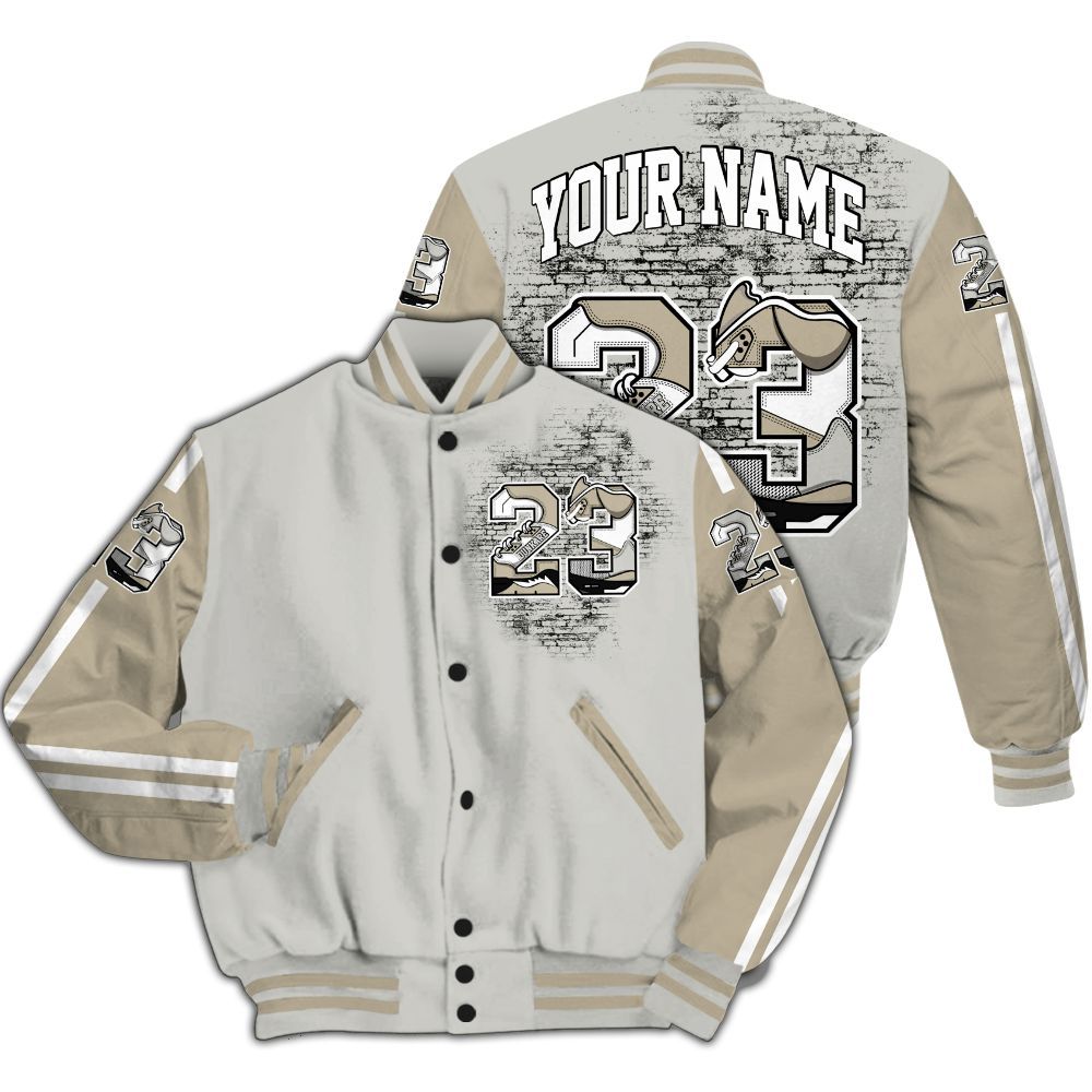 Varsity Jacket To Match RM Canyon Rust 4s - Custom Name Number 23 5s All Over Print