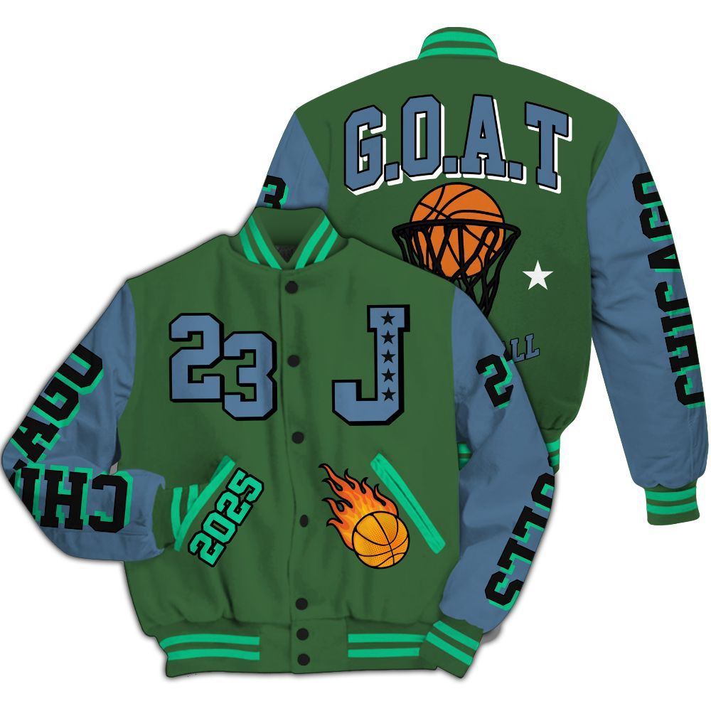 Varsity Jacket To Match Foamposite Pro Pine Green 2025 - Chicago 23 Basketball All Over Print