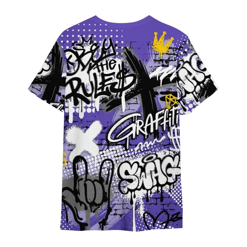 Shirt To Match Field Purple 12s - True It Real Graffiti Streetwear All Over Print