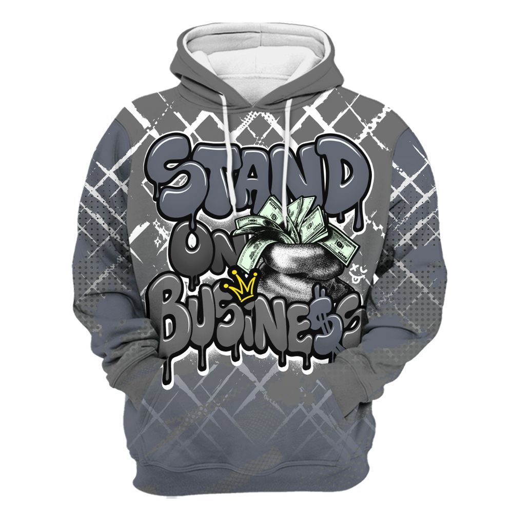 Hoodie To Match Cool Grey 6s - Halftone Stand Business Dripping All Over Print
