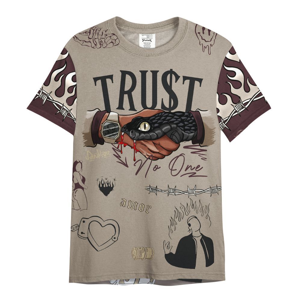 Shirt To Match AMM Retro Phantom 4s - Snake Trust No One All Over Print