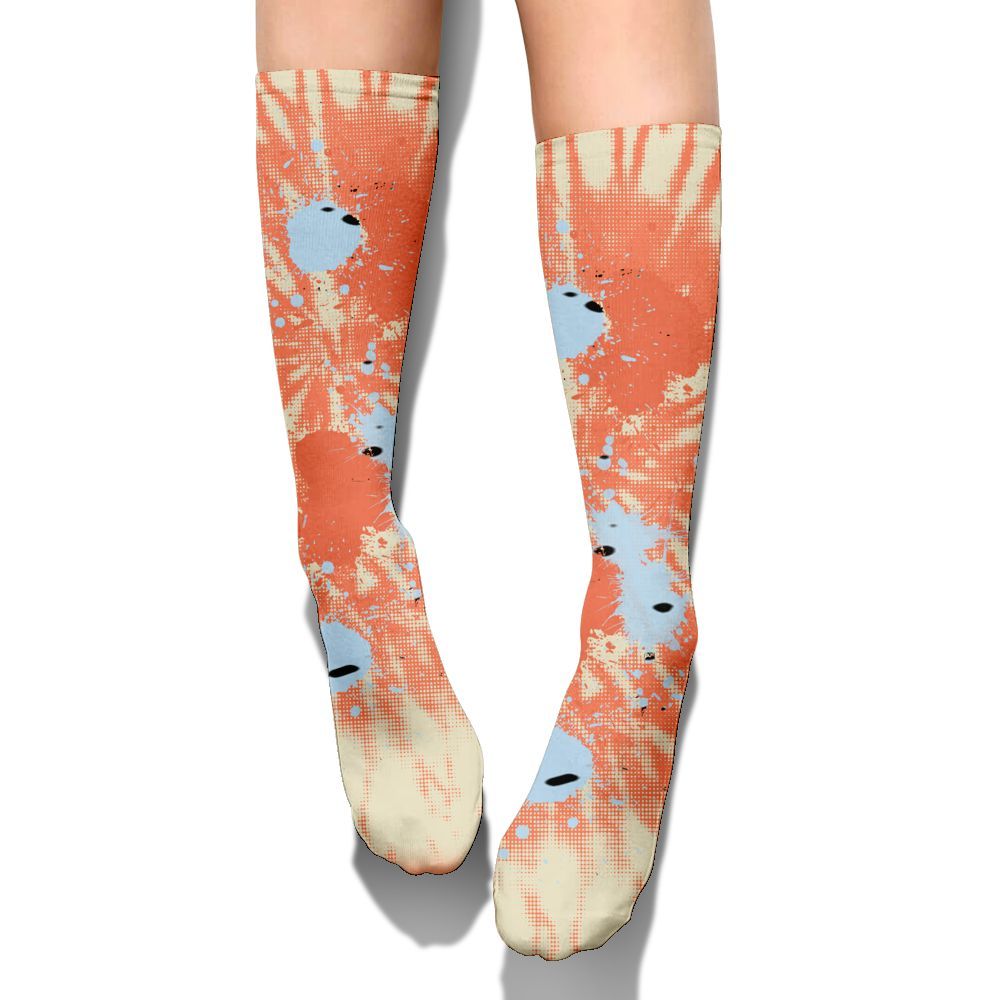 Sock To Match DJ Khaled Crimson Bliss 5s - Tie Dye Graphic