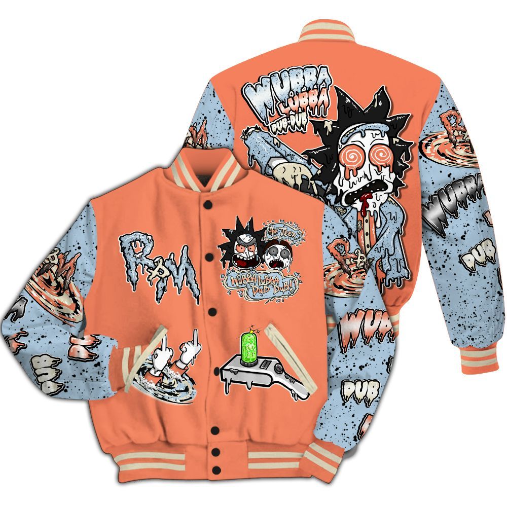 Varsity Jacket To Match DJ Khaled Crimson Bliss 5s - Wubba Rick Drip All Over Print