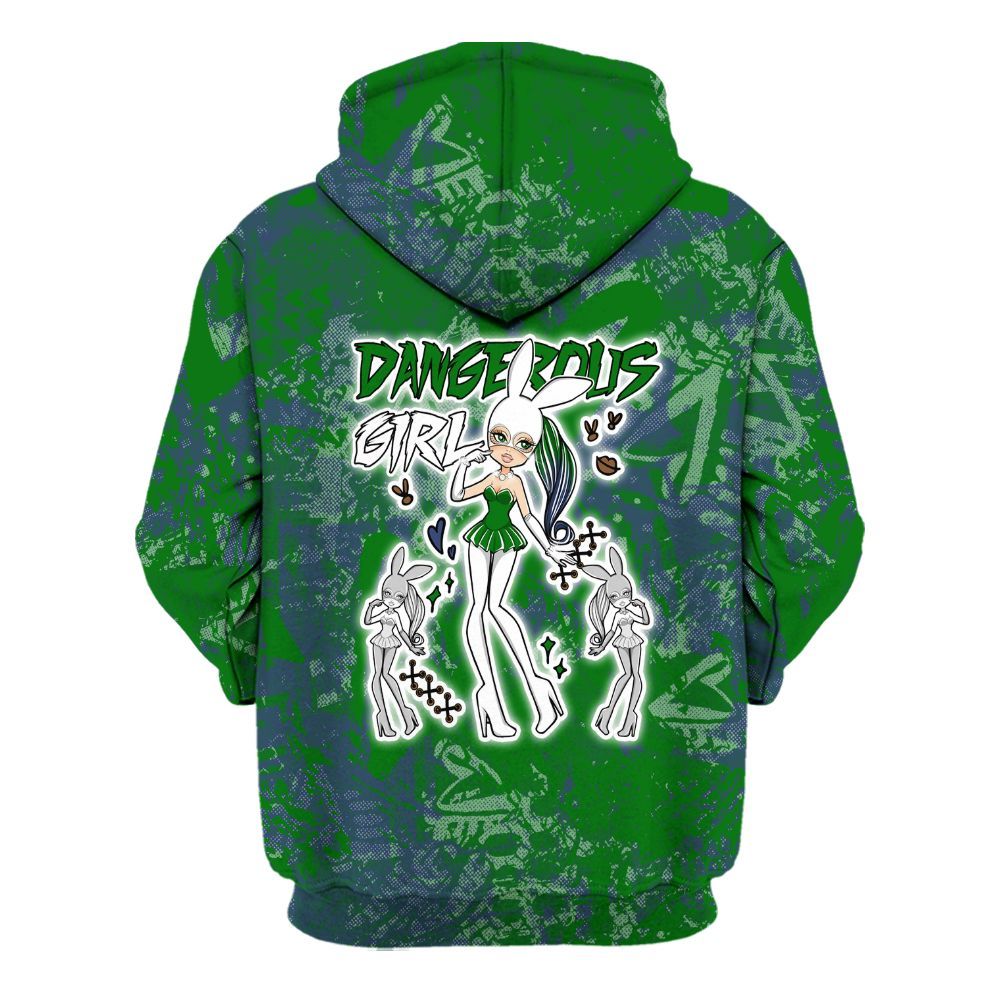 Hoodie To Match Midnight Navy 13s - Dangerous.Girl Heart Grunge All Over Print