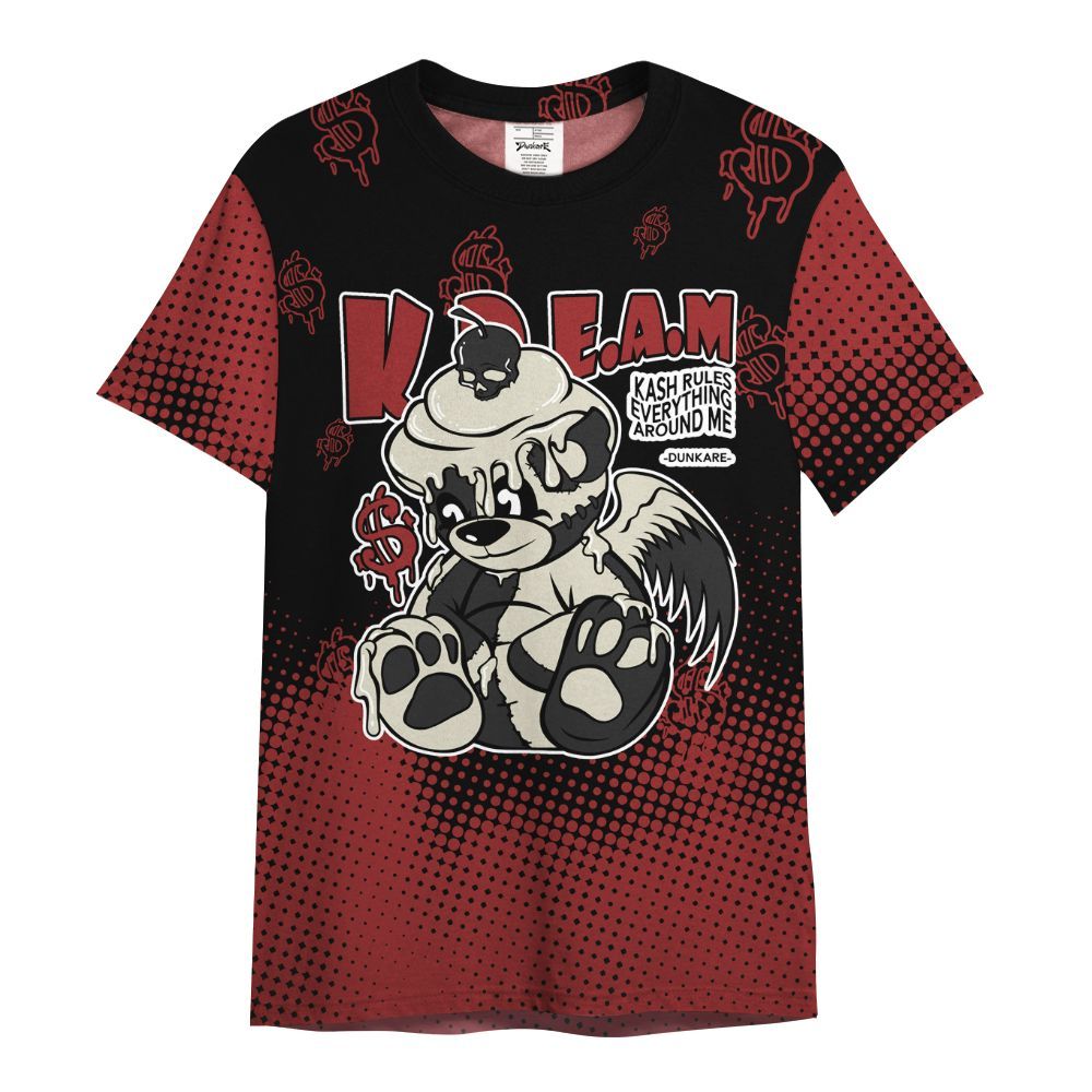 Shirt To Match High 85 Bred 1s - Loot Bear Unique Drip All Over Print