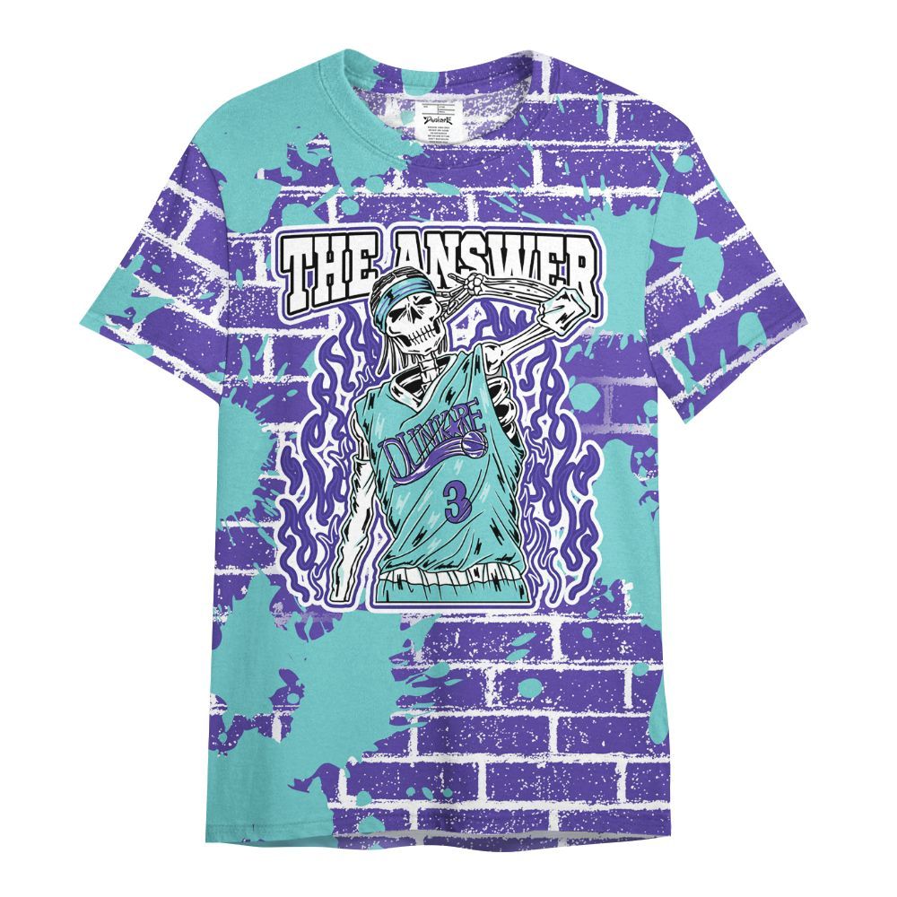 Shirt To Match Low Hornets 1s - Allen Answer Skeleton Brick All Over Print