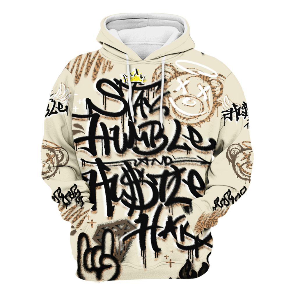 Hoodie To Match Orewood Brown 3s - Humble Drip Streetwear Graffity All Over Print