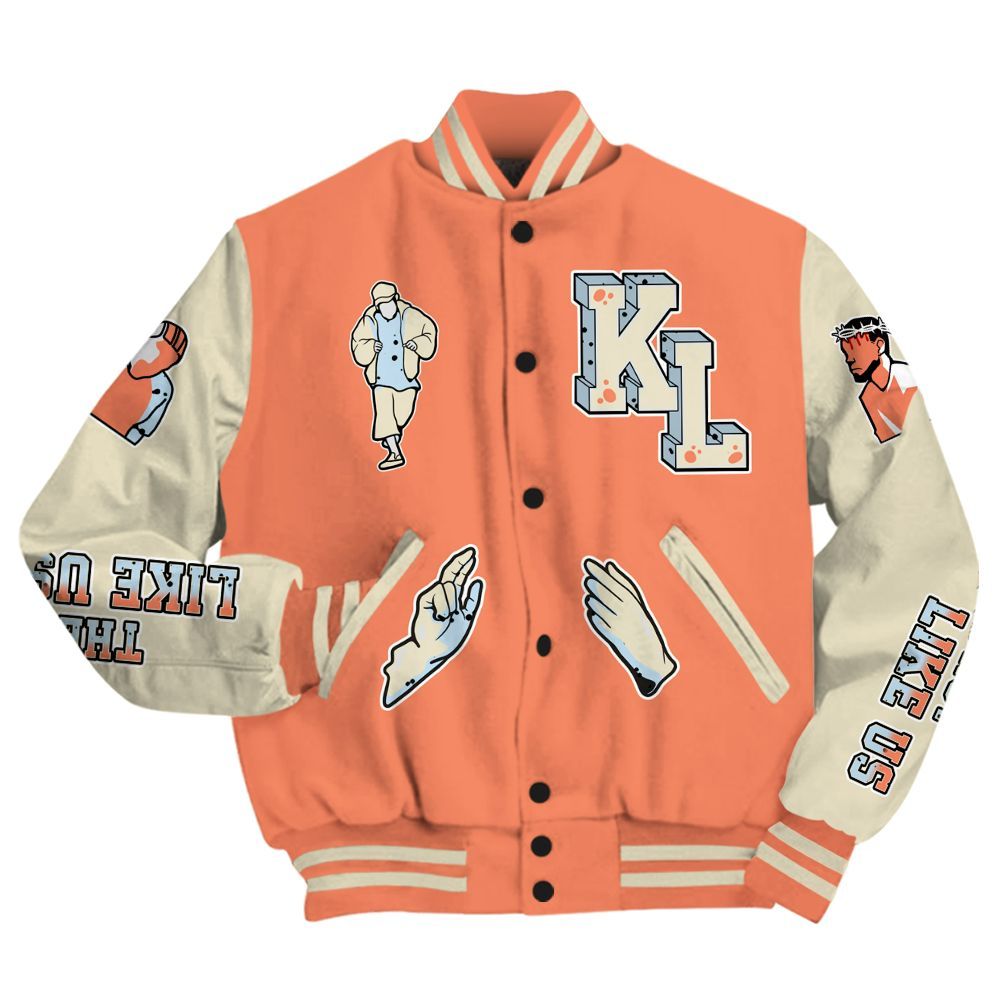 Varsity Jacket To Match DJ Khaled Crimson Bliss 5s - Dislike Us Graphic All Over Print
