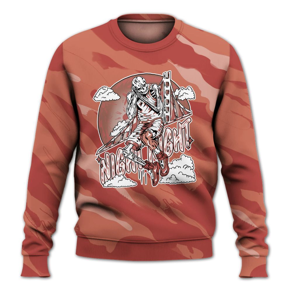 Sweatshirt To Match Dune Red 13s - Seeya Skeleton Colored All Over Print