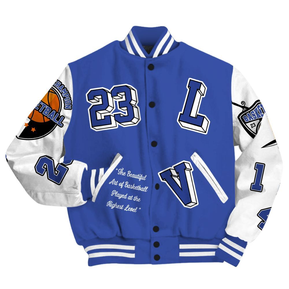 Varsity Jacket To Match Air Griffey Max USA Red White Blue 1s - The GOAT Got Em Streetwear All Over Print