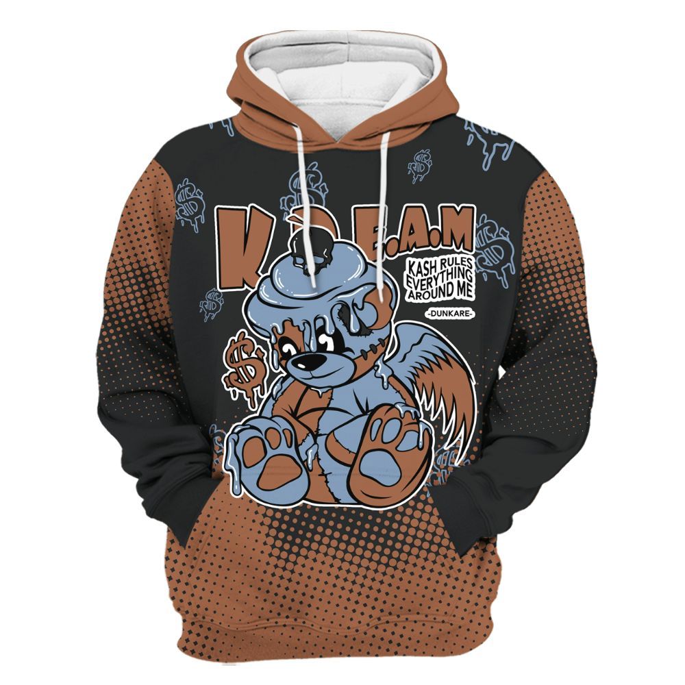 Hoodie To Match Air Foamposite Metallic Copper - Loot Bear Unique Drip All Over Print