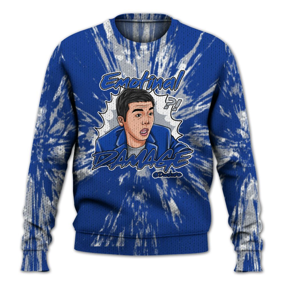 Knitted Sweater To Match Air Foamposite One Royal - Damaged Meme Shirt Unisex Outfit