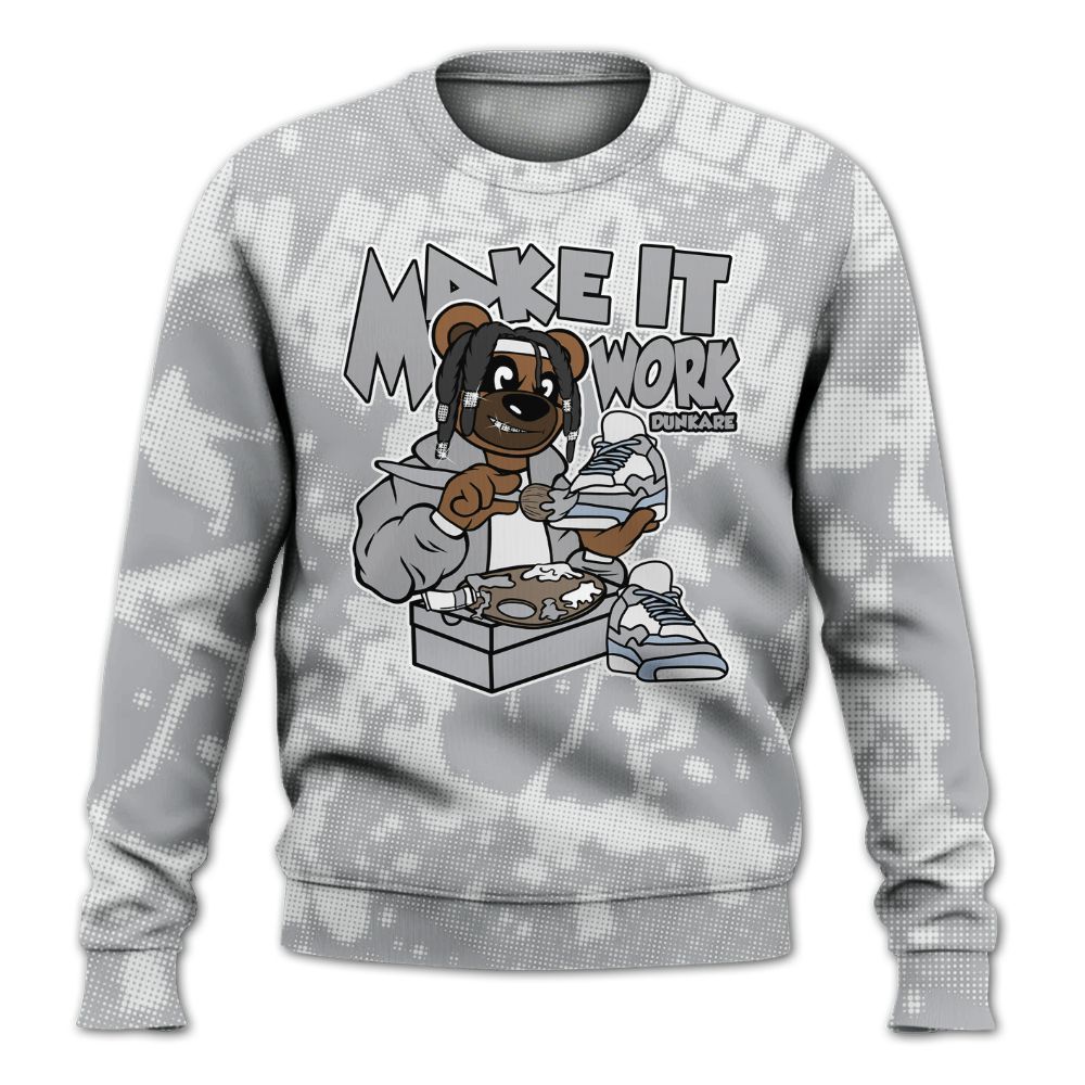 Sweatshirt To Match Low OG Wolf Grey 1s - Pull It Off Bear Street All Over Print