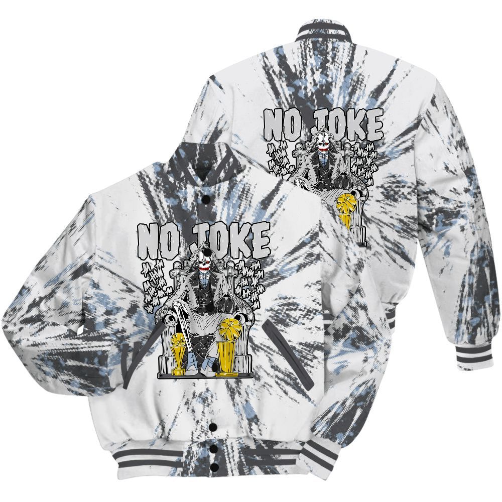 Varsity Jacket To Match Reverse Black White 6s Shirt - Ain't Joke Skeleton Luxury All Over Print