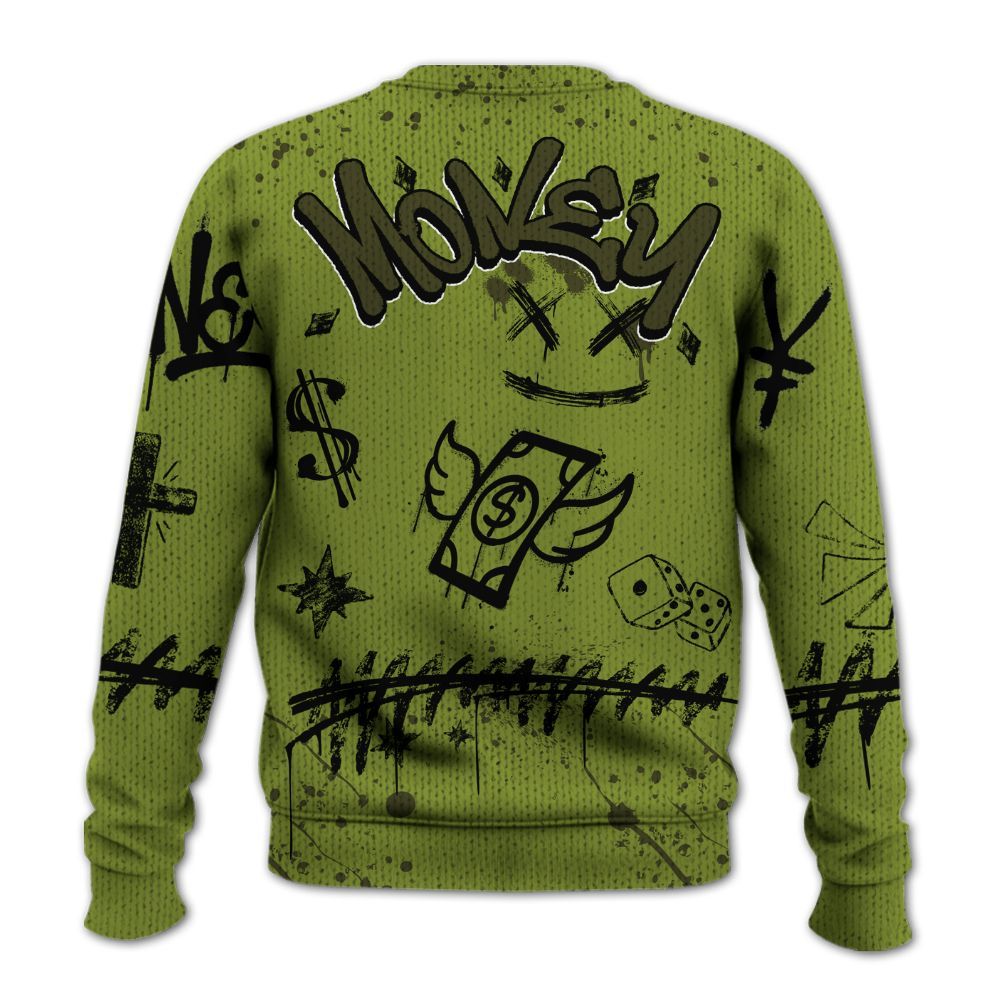 Sweater To Match SB Dunk Low Asparagus - Everybody Paid In Full Crayon Graphic