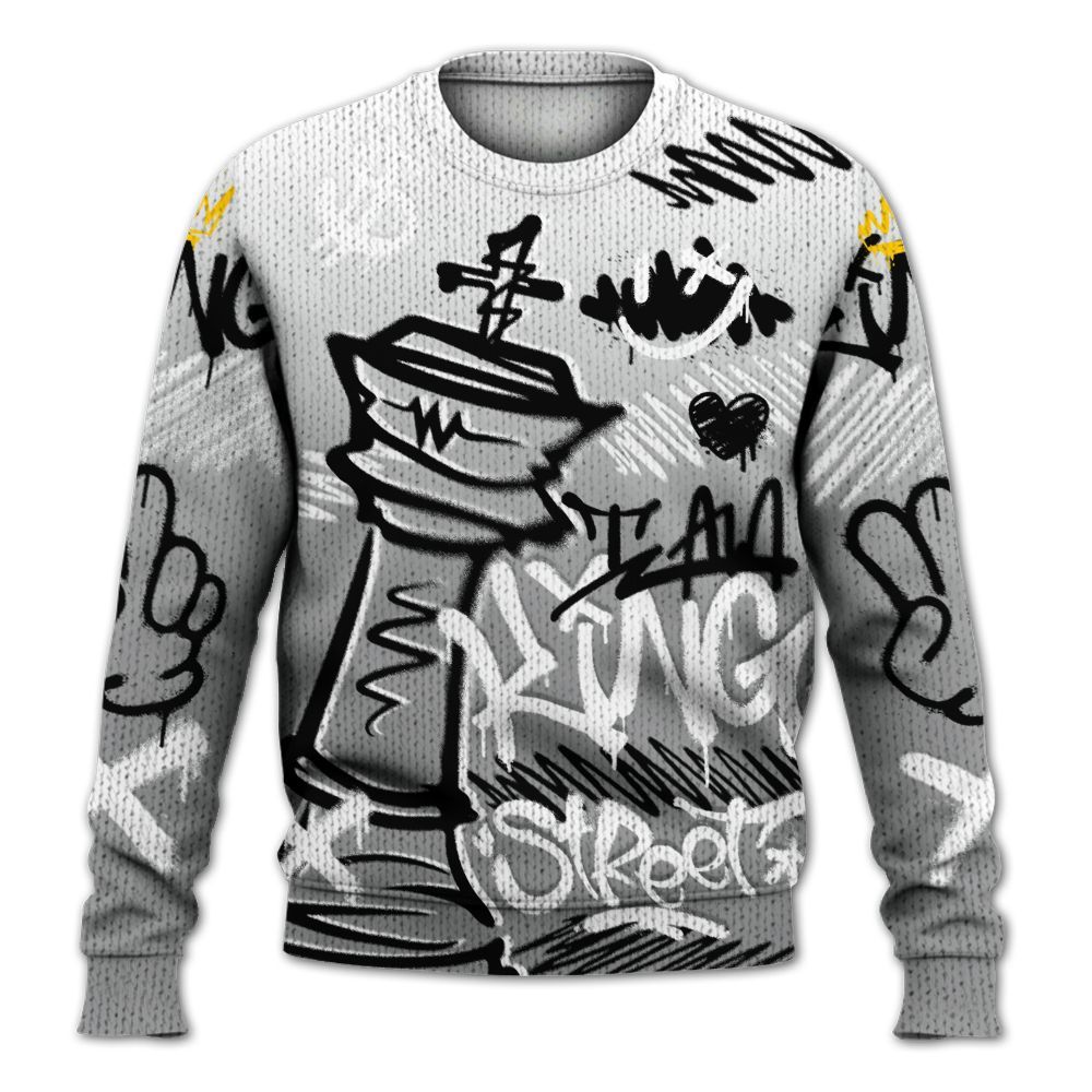 Knitted Sweater To Match Retro Stealth 12s - Street King Chess Streetwear