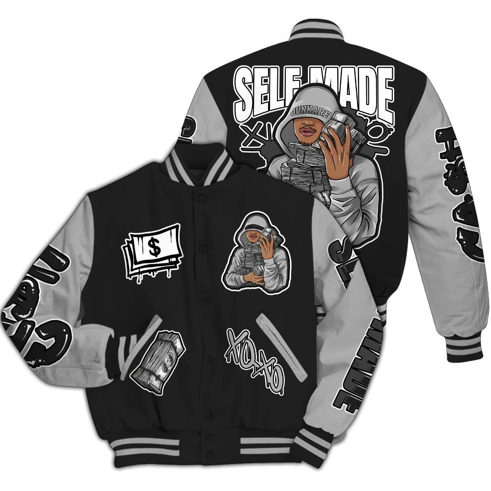 Varsity Jacket To Match NOCTA Black 2s - Selfmade Unique All Over Print