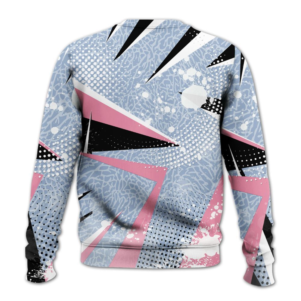 Sweatshirt To Match Denim Pink Glow 3s - Poly Trust No One Dripping All Over Print