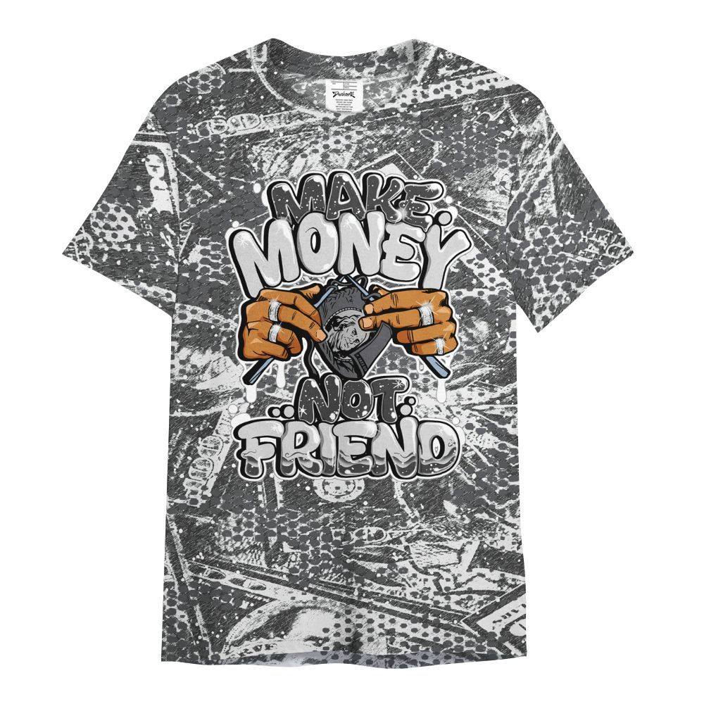 Shirt To Match Reverse Black White 6s - Make Moneys Not Friend Graphic Banknotes All Over Print