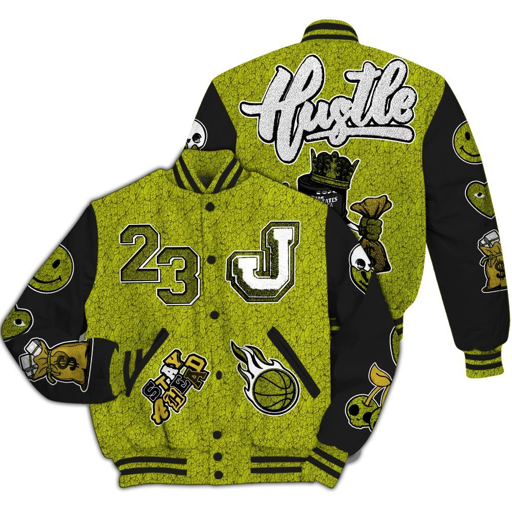 Varsity Jacket To Match Dunk Low QS Halloween Skull - Hustles Money Number 23 All Over Print