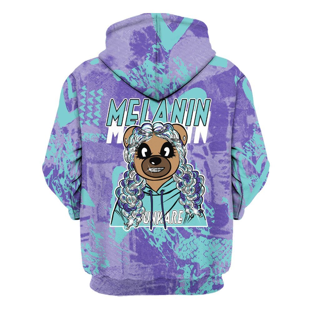 Hoodie To Match Low Hornets 1s - Pigments Bear Heart Grunge All Over Print