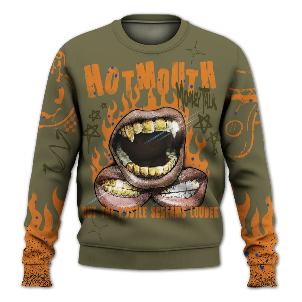 Sweatshirt To Match Olive 5s - Mouth Burning Street Style All Over Print