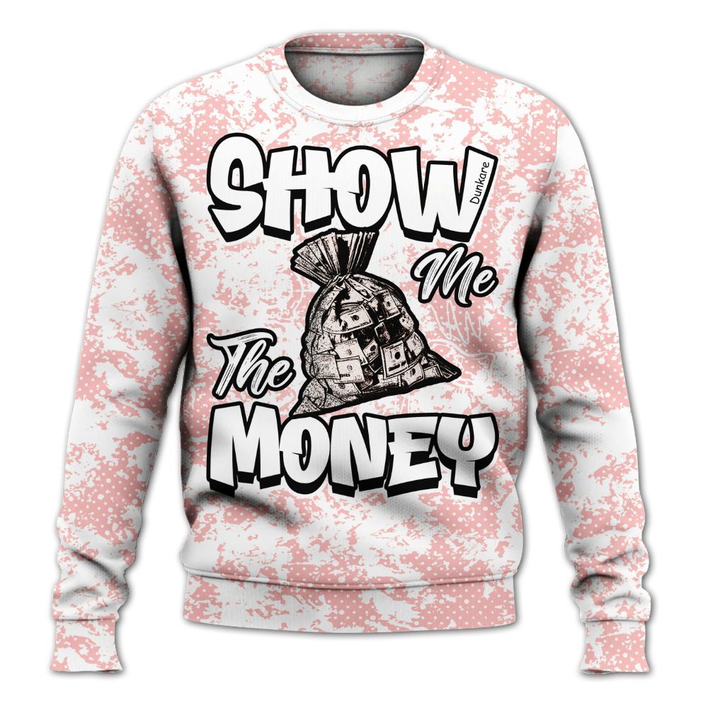Sweatshirt To Match Low Legend Pink 11s - Show Me The Money Retro All Over Print