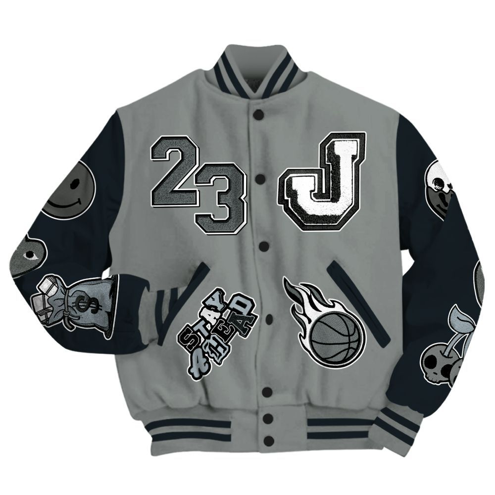 Varsity Jacket To Match Retro Georgetown 6s - Hustles Money Number 23 All Over Print