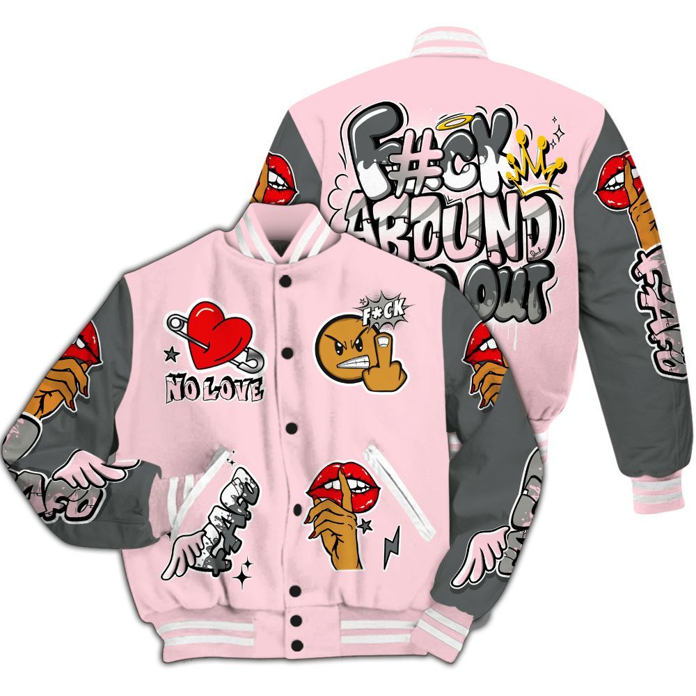 Varsity Jacket To Match Air Max 95 Pink Foam 2025 - FK Around Find Out All Over Print