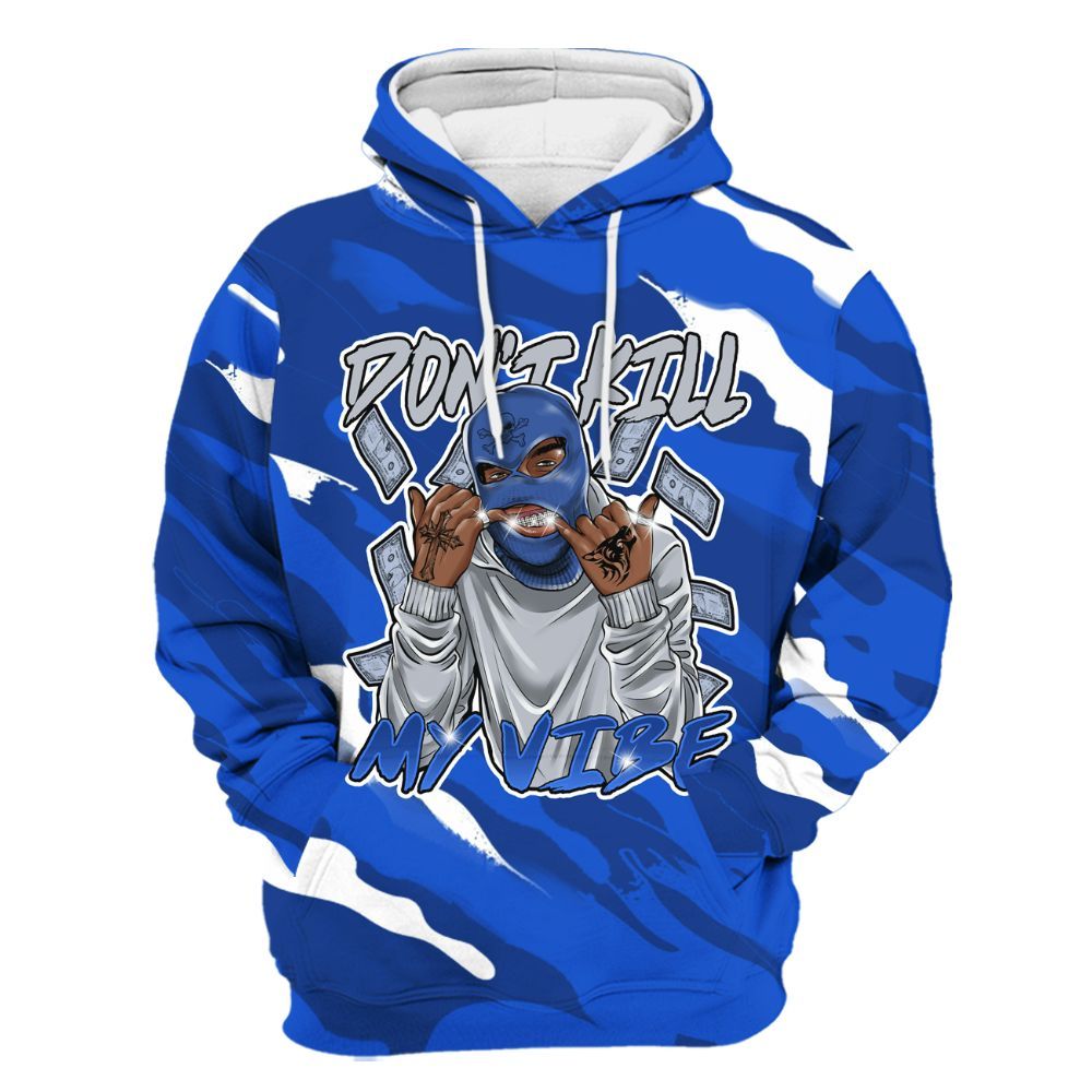 Hoodie To Match Air Foamposite One Royal - Vibe.Unique Colored All Over Print
