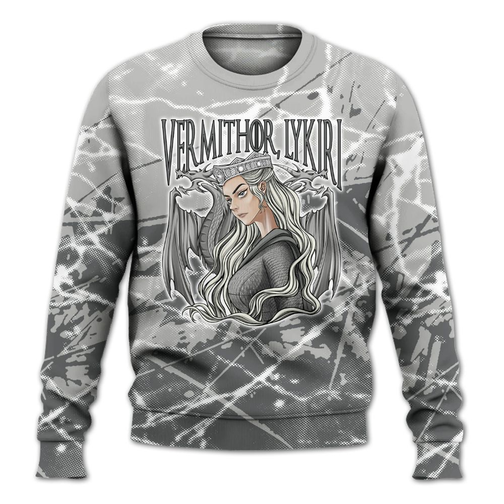 Sweatshirt To Match Retro Wet Cement 4s - Dragon's Mom! Profound All Over Print