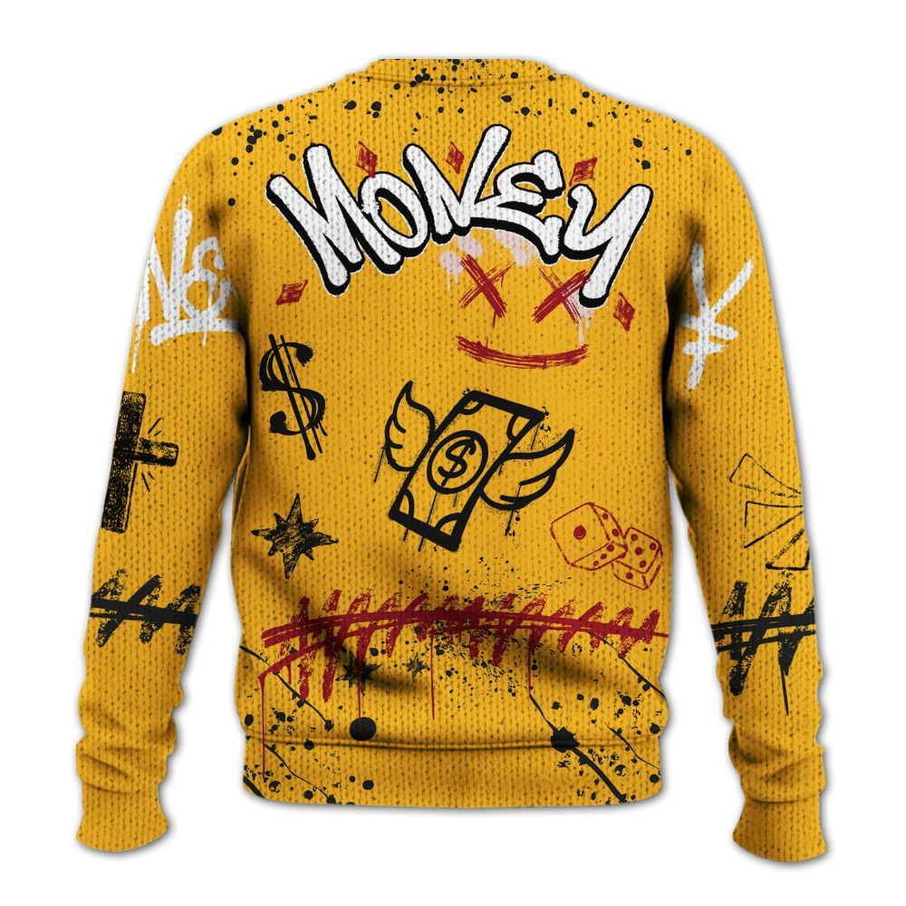 Sweater To Match White Taxi 12s Shirt, Everybody Paid In Full Crayon Graphic