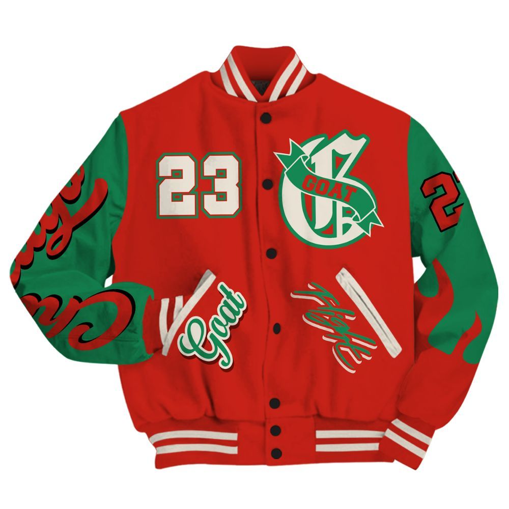 Varsity Jacket To Match Retro El Vuelo 3s - G.O.A.T Flight Streetwear Graphic All Over Print