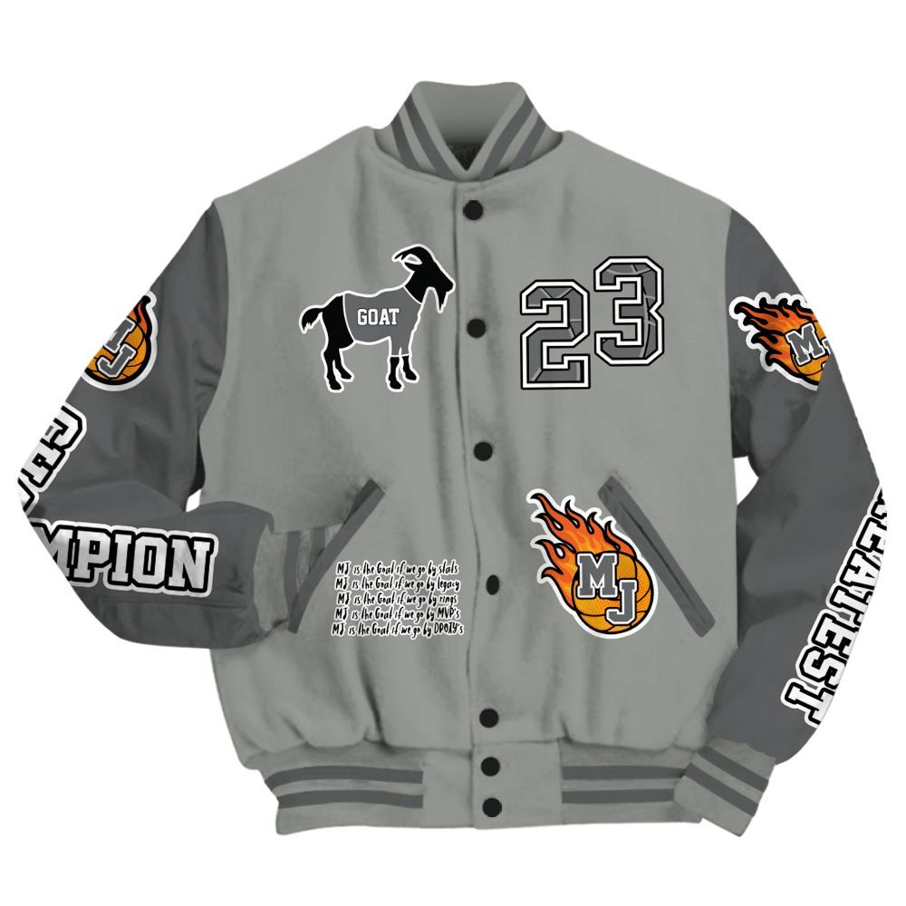 Varsity Jacket To Match Paris Olympics 4s - 23 G.0.A.T Jump Up Basketball All Over Print